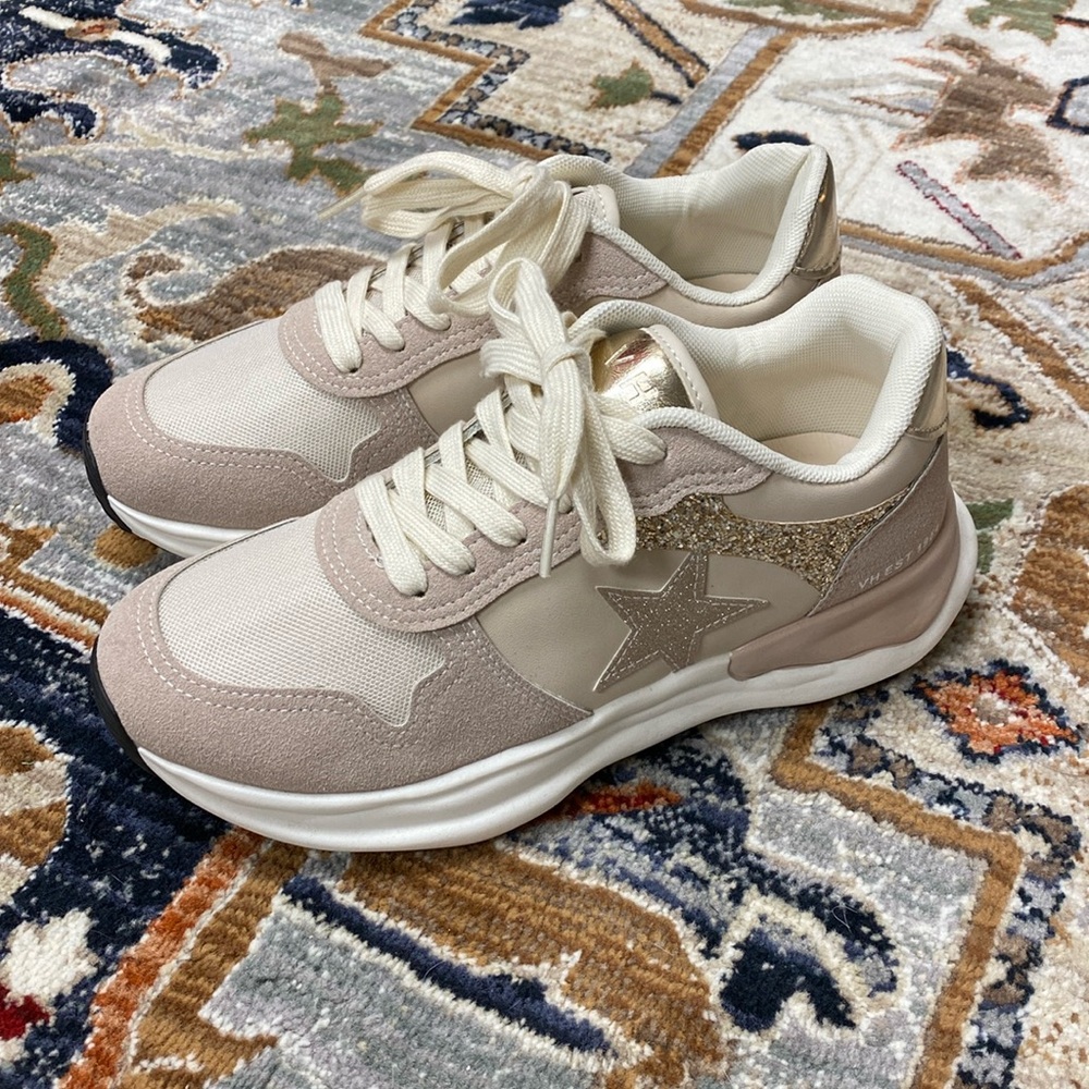Vintage Havana Run Nude Glitter Sneaker